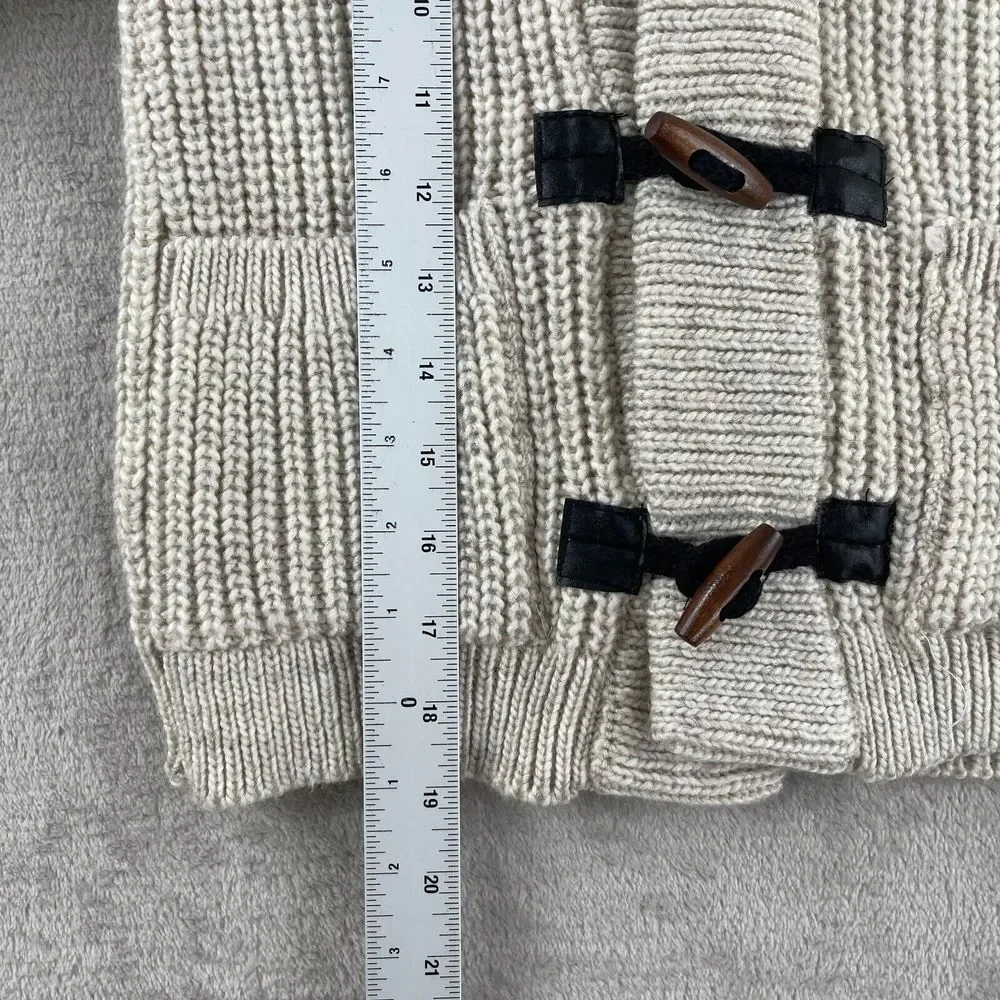 ZARA Knitwear Cardigan Kids Boy 6 Years Natural Wool Blend Sweater Toggle Button